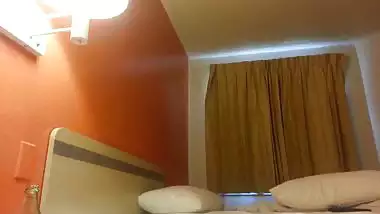 Booby office staff riding boss son dick in hotel room