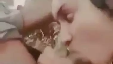 Lovely Desi XXX girl gives a hot blowjob outdoors till her boyfriend cum MMS