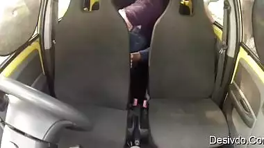 Horny indian chick sucks cock while driving