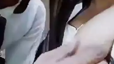 Couple enjoys on terrace in Indian college girl sex video