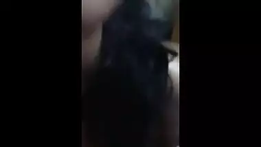 Chubby teen girl gives a nice blowjob to her boyfriendâ€™s big dick