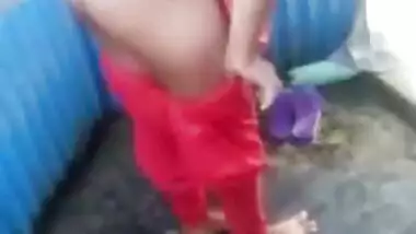 Indian teen girl bath, caught by .