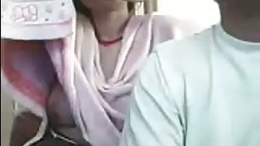 Naughty Indian gf shows her melons 