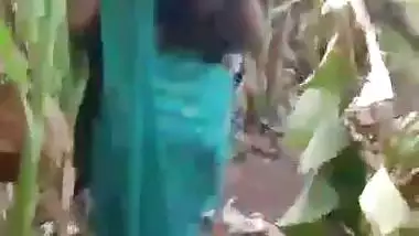 Desi outdoor sex of a Kolhapuri couple on a Banana farm