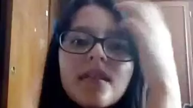 Desi geek teen stripping for her boyfriend