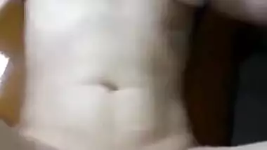 Teen Cute HOUSEWIFE cums on cock. SEXY WIFE