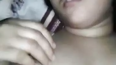 Bangladeshi beautiful Married Village Bhabhi boobs show MMS