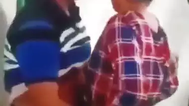 Working couple’s sex mms of fucking on the office balcony