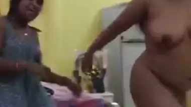 Drunk Desi bitch dances all naked shaking her big XXX tits and booty