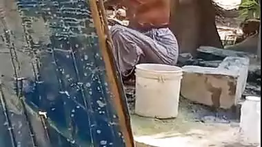 Village bhabhi nude bath outdoors