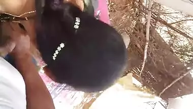 Aunty Sucking Outdoor & getting boobs pressed